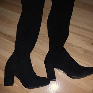 NWOT Over the knee black boots